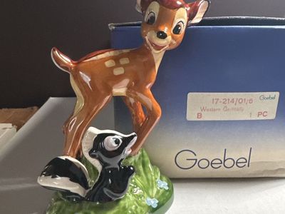 Vintage Goebel Disney Bambi and Flower Skunk Figurine 17-214/01/6 West Germany