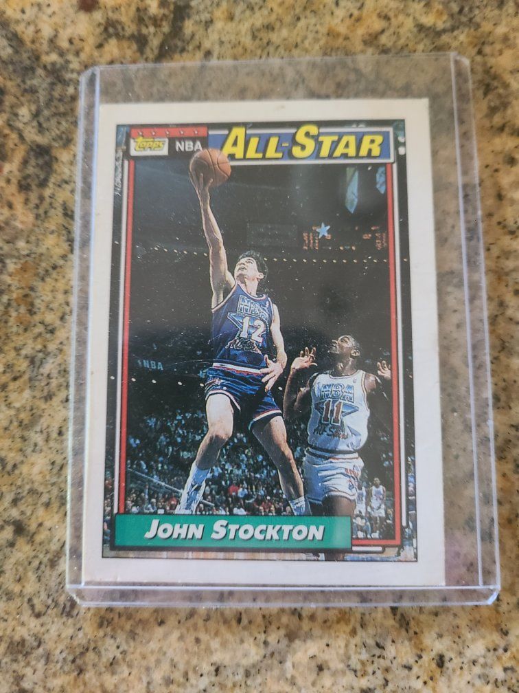 1991-92 Topps NBA All-Star John Stockton #101 Basketball Card - Center West