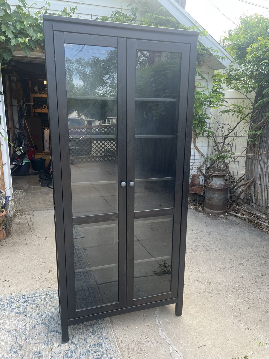 IKEA Hemnes glass door display case