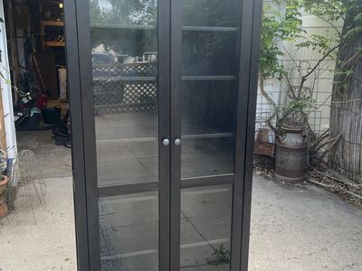 IKEA Hemnes glass door display case