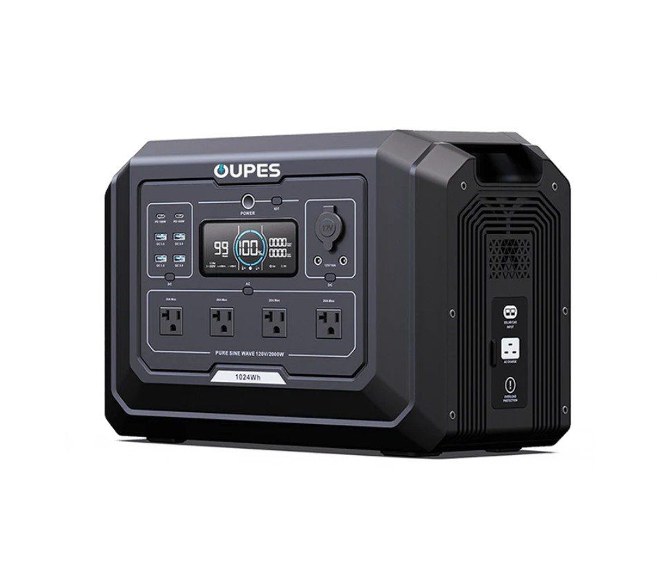OUPES Mega 1 Portable Power Station, 2000W / 1024Wh, Home Backup & Outdoor Use