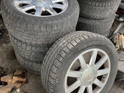 6x139.7 6x5.5 Polished Aluminum Wheels & Tires 20