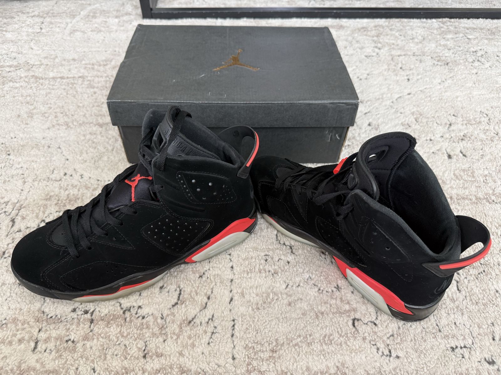 Nike Air Jordan 6 VI Retro Black/Infrared Men's Size 9