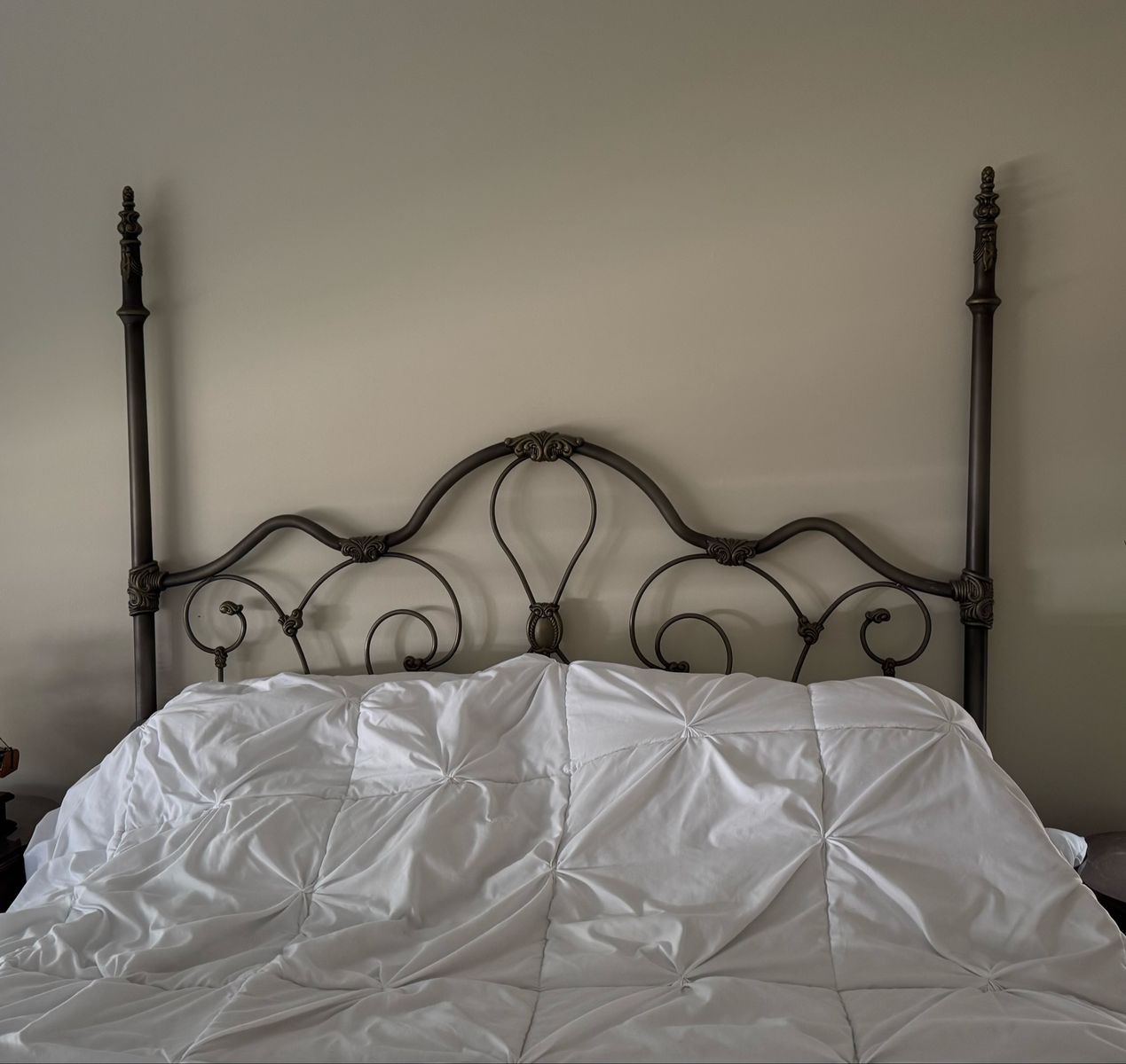 Ornate Metal Headboard – Dark Bronze