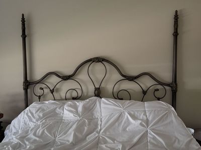 Ornate Metal Headboard – Dark Bronze