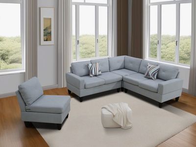 Modern Gray Sectional Sofa (Like New)