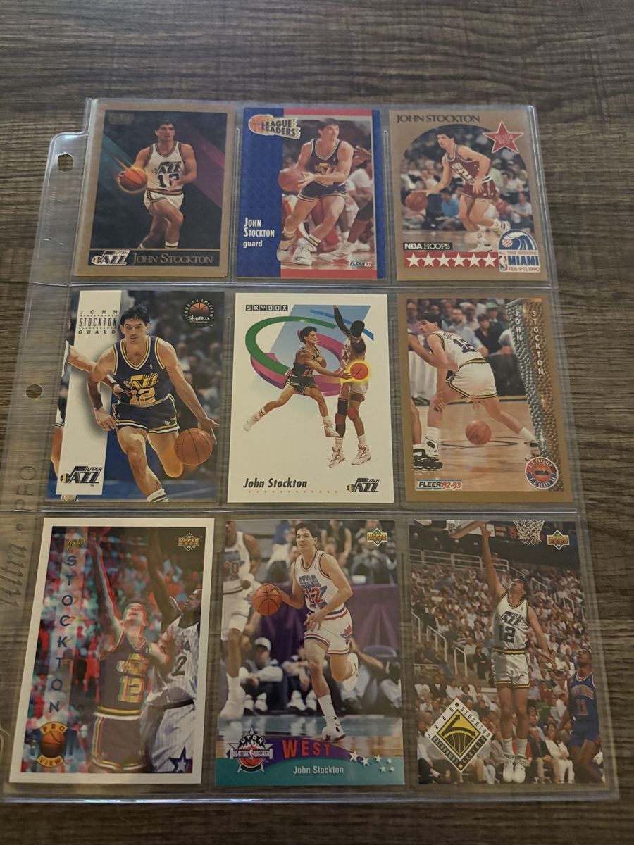 Utah Jazz Stockton and Malone Trading Card Lot of 50 Collection