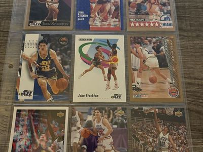 Utah Jazz Stockton and Malone Trading Card Lot of 50 Collection