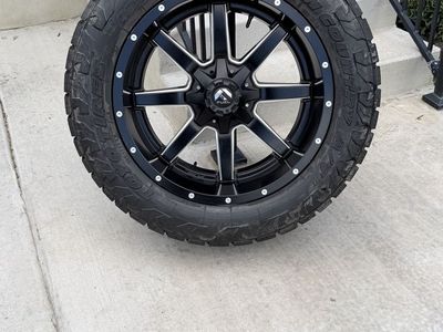 Dodge Ram 3500 Rims and Tires 35/12.50R22 Toyo AT3 Load F