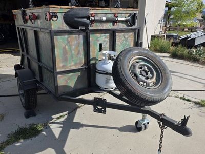 Custom Enclosed Utility Camping Trailer with Kayak Mounts & Large Slide-Out Drawer