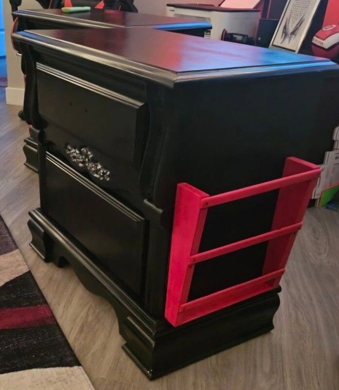 Wood End Tables w magazine holder