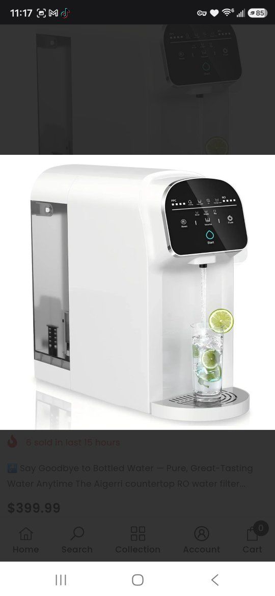 Aigerri Countertop Reverse Osmosis Water Filtration System TJYJ001