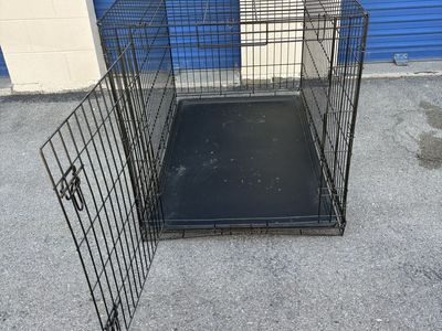 48” Large Folding Dog Crate Kennel with Tray