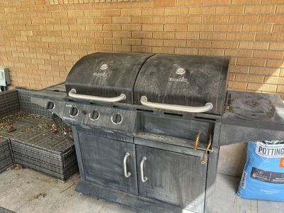 Char-Broil Commercial Series 4-Burner Gas Grill with Side Burner & Cabinet Storage
