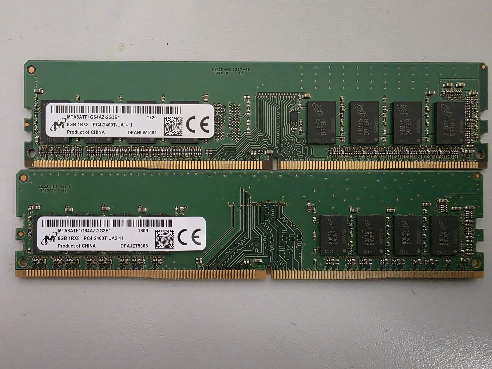 16 GB (2x8) DDR4 2400 RAM
