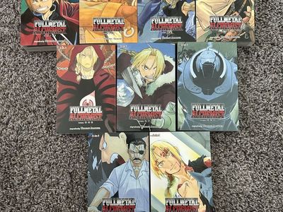 Fullmetal Alchemist 3-in-1 Manga Collection - Volumes 1-27 by Hiromu Arakawa (9 Books)