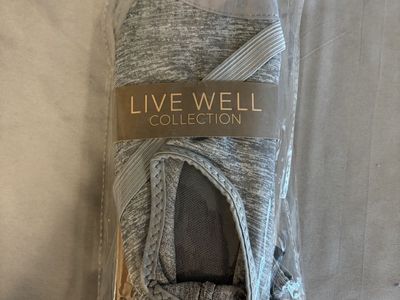 FitKicks Live Well Collection Active Lifestyle Footwear, Gray, Women's Size 7-8 - New
