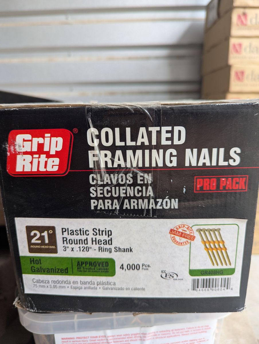 Framing Nails - 3" x .120" - unopened box of 4,000