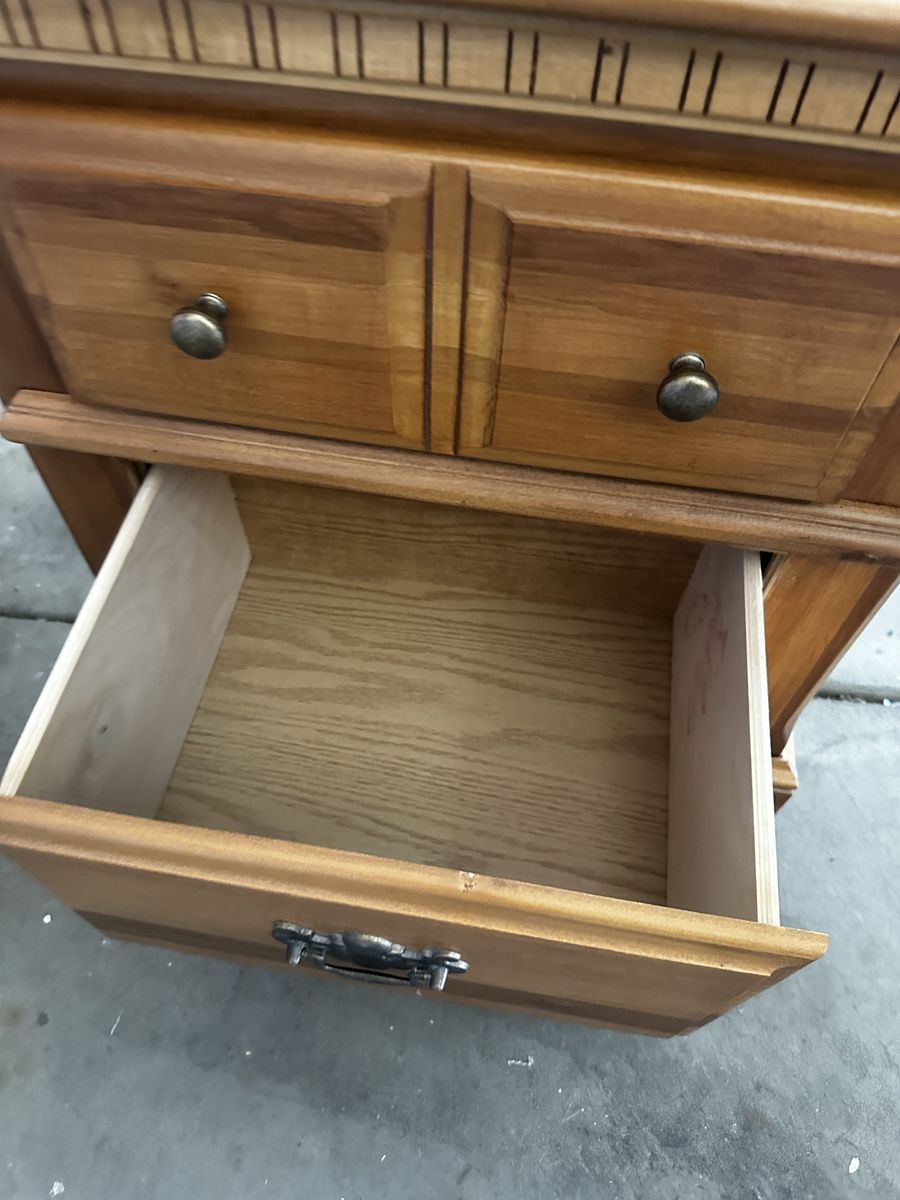 Wooden 2-Drawer Nightstand