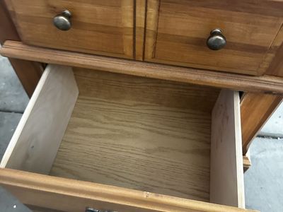 Wooden 2-Drawer Nightstand