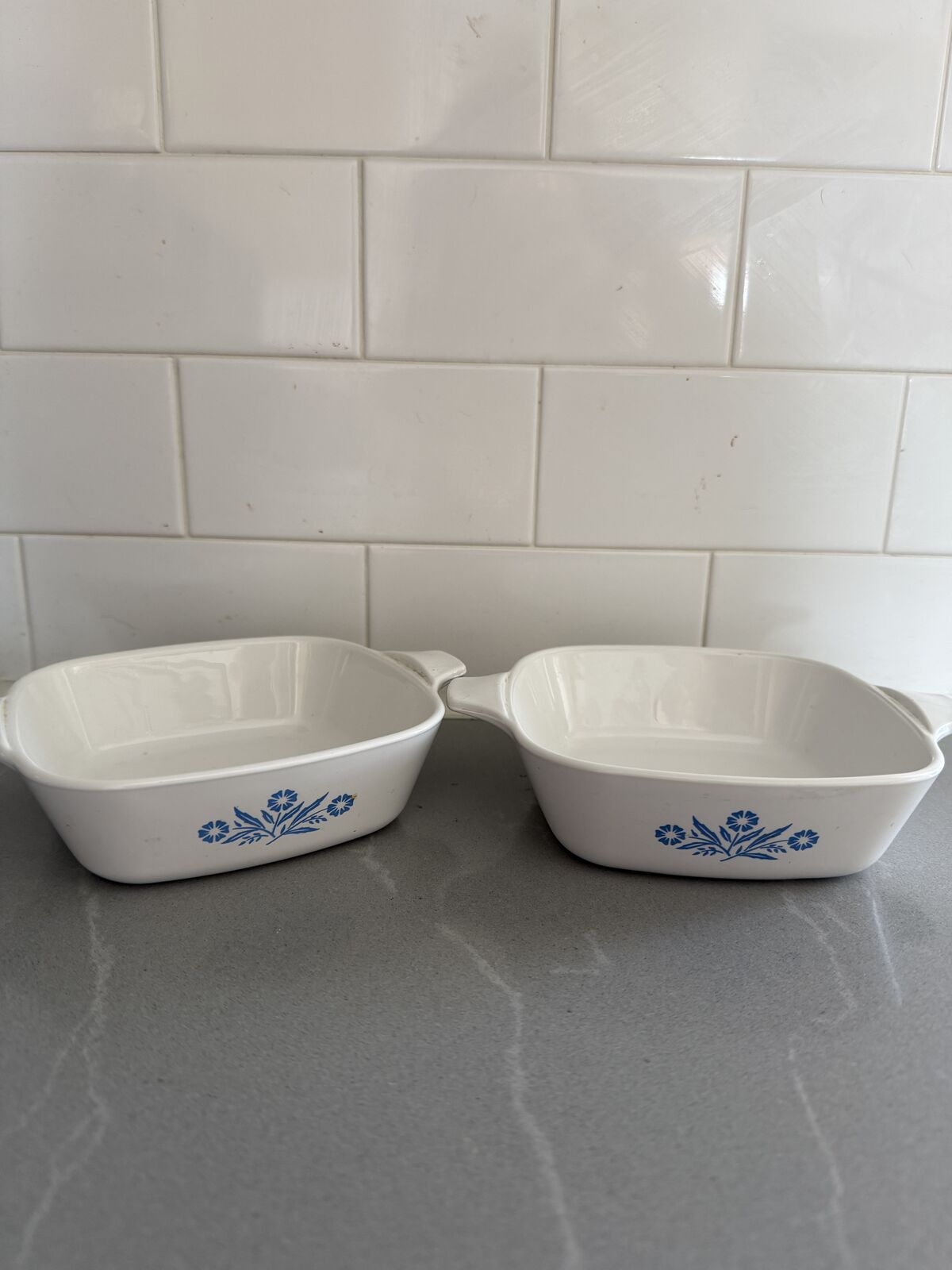 CorningWare Blue Cornflower small square dishes