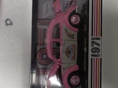 M2 Machines chase car. 1971 VW Beetle Deluxe Model - Pink Coca-Cola Die-cast Car, The Unity Collection
