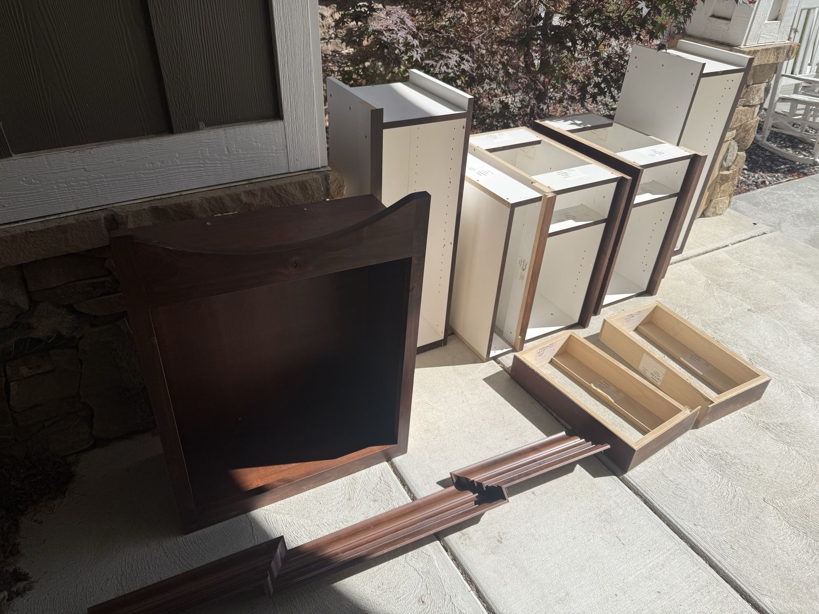 Free Cabinet Boxes, Trim, Supports, and Shelf Unit