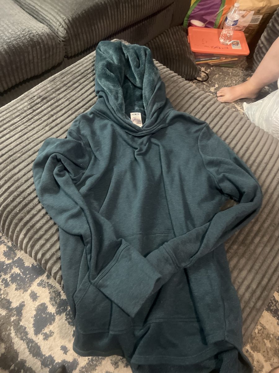Athletic Works Faux Fur Lined Hoodie Teal XXL 2XG 20