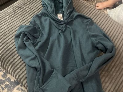 Athletic Works Faux Fur Lined Hoodie Teal XXL 2XG 20