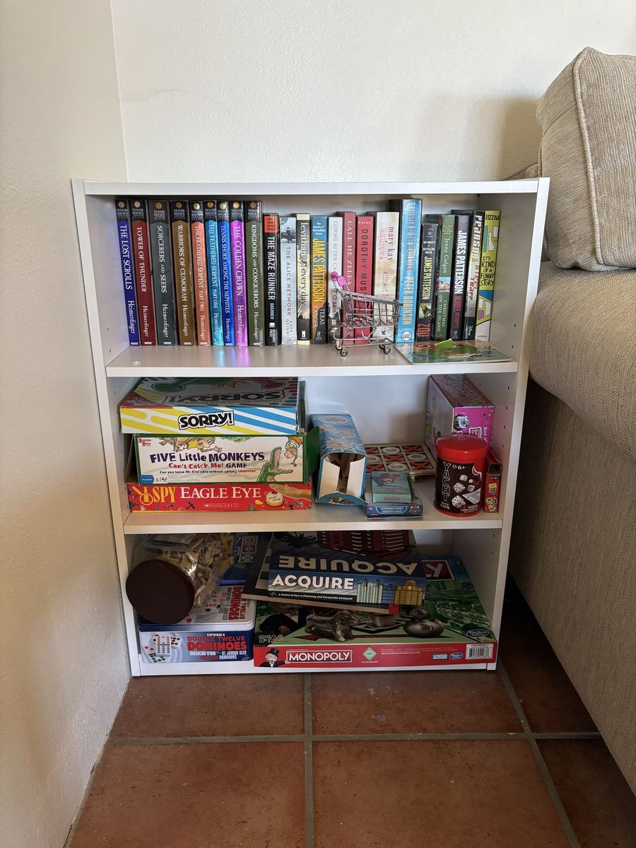 Sturdy White Bookcase