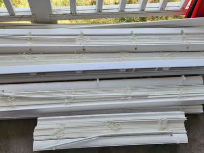Different size faux wood blinds. $30 each or all for $200
