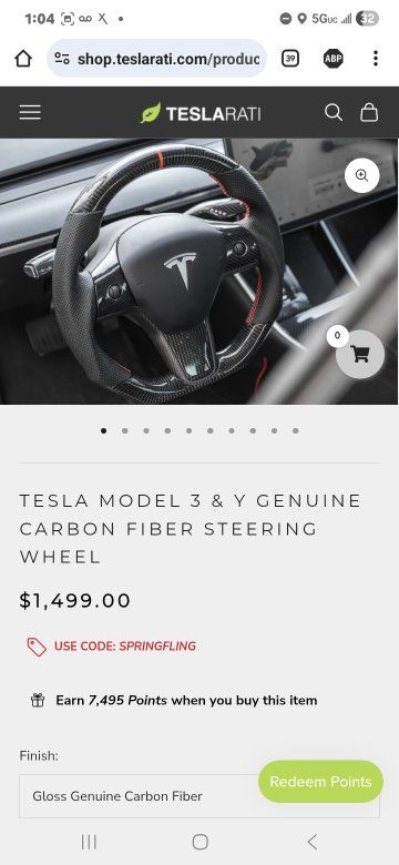 Tesla Model 3/Y Genuine Carbon Fiber