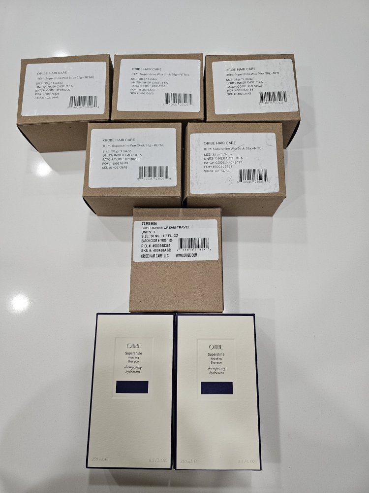 Oribe Supershine Hair Care Lot: Wax Sticks, Hydrating Shampoo, and Cream Travel Set