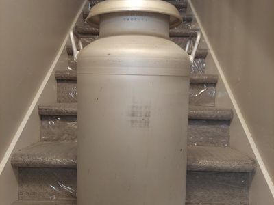 Vintage Cadelca Aluminum Milk Can Container with Lid and Handles