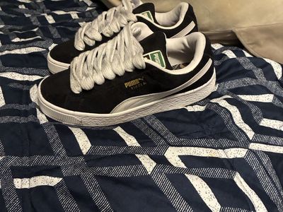 Puma Suede XL Black & White Sneakers - Classic Low-Top Design