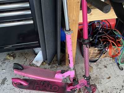 2 Pink Adjustable Scooters