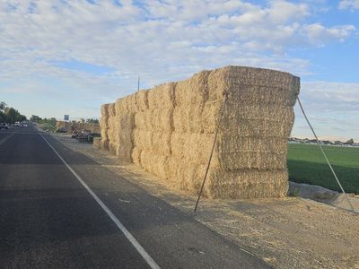 Large Stacked Straw Bales for Sale