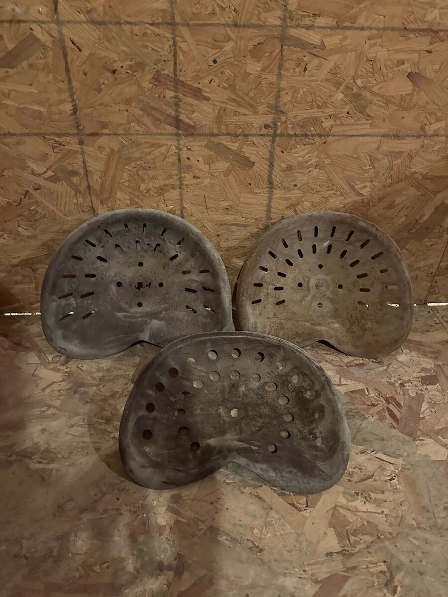 Antique Vintage Metal Tractor Seats