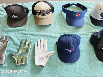 Baseball/Golf Hats and Nike Gloves