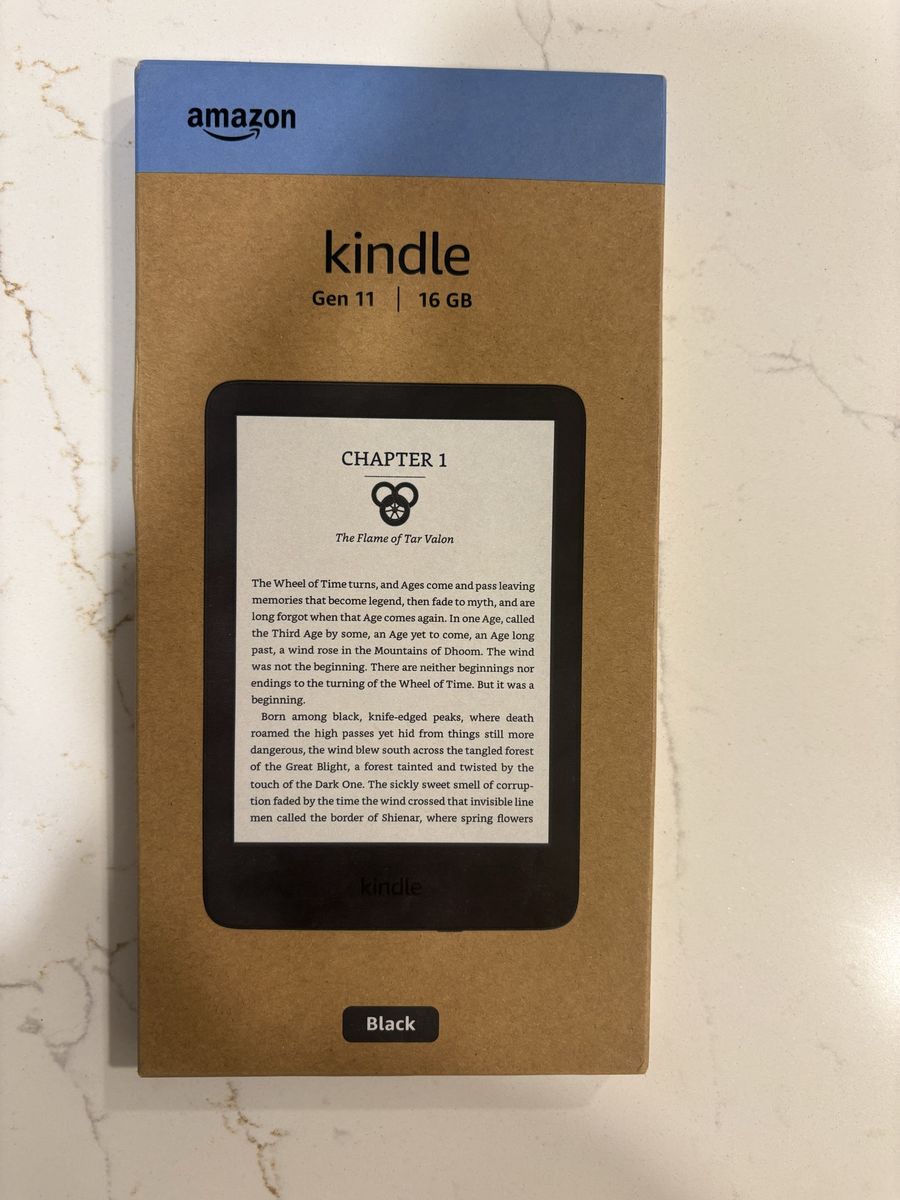 New in Box Amazon Kindle 11th Gen E-reader, 16GB, 6" Glare-Free Display, Built-in Light, USB-C, Black