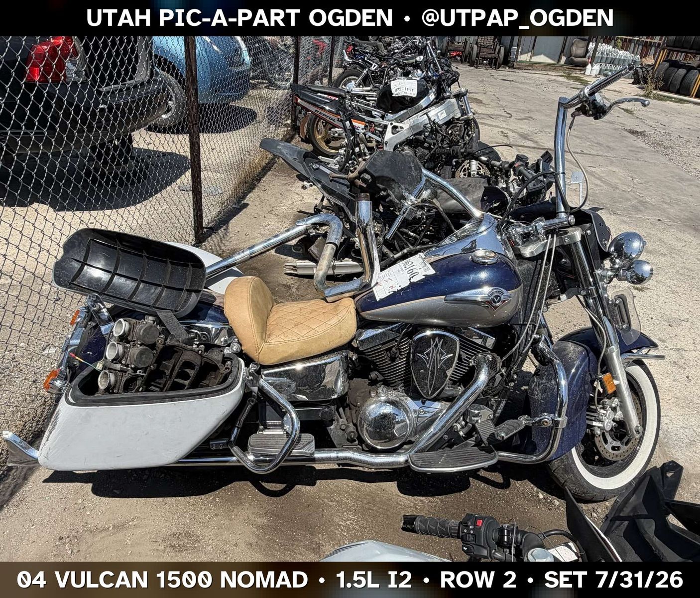 New Arrival - 2004 Kawasaki Vulcan 1500 Nomad Parts - UTPAP Ogden