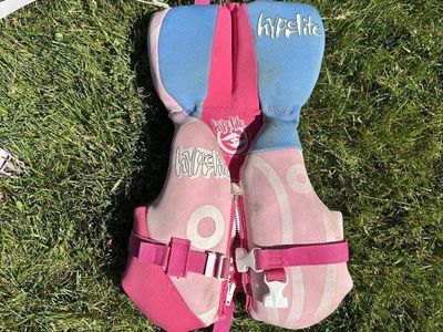Hyperlite Infant Life Vest Pink/Blue - USCG Approved PFD for Babies 0-30 lbs