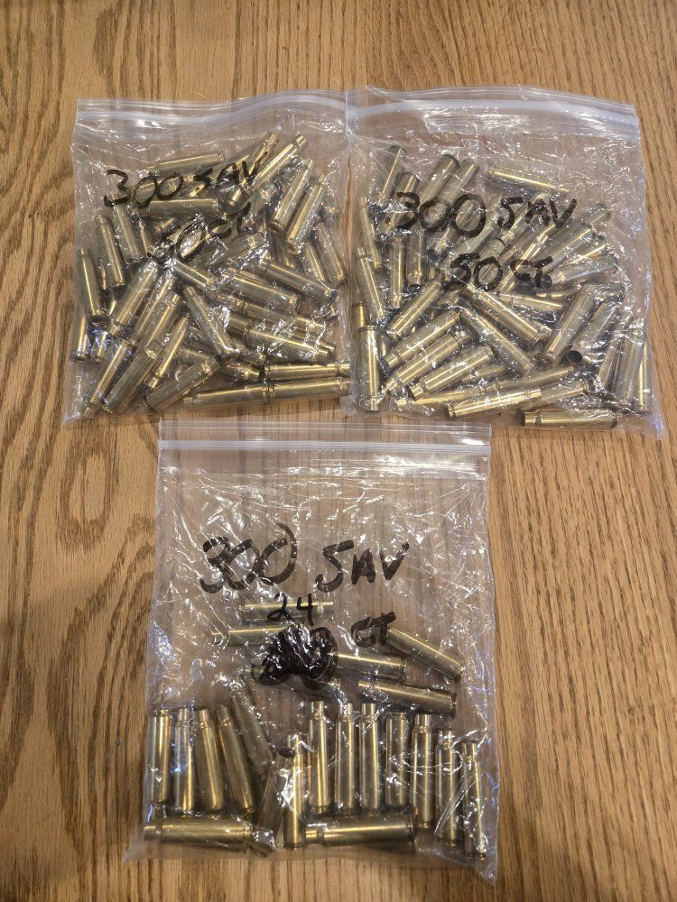 300 Savage new brass