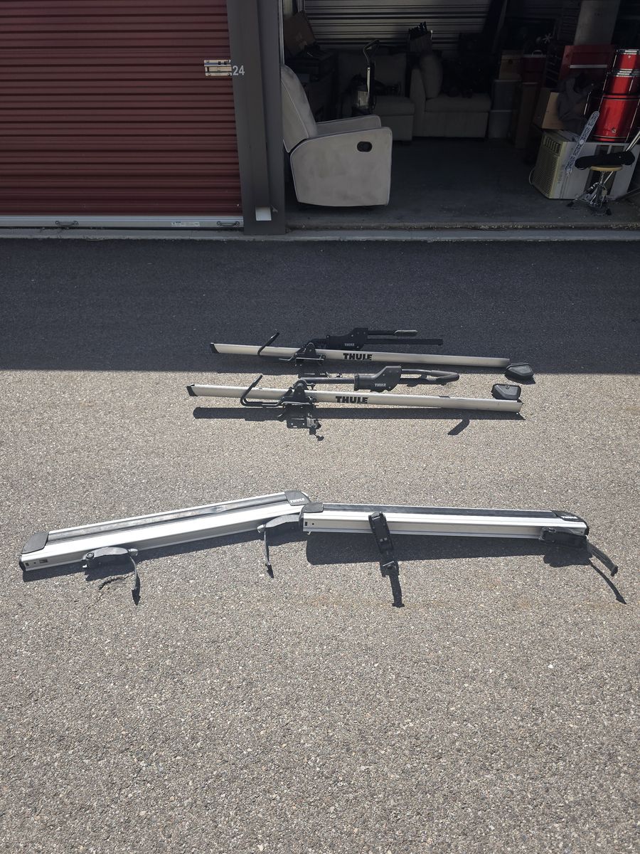 Thule Snowboard and Bike attachments.