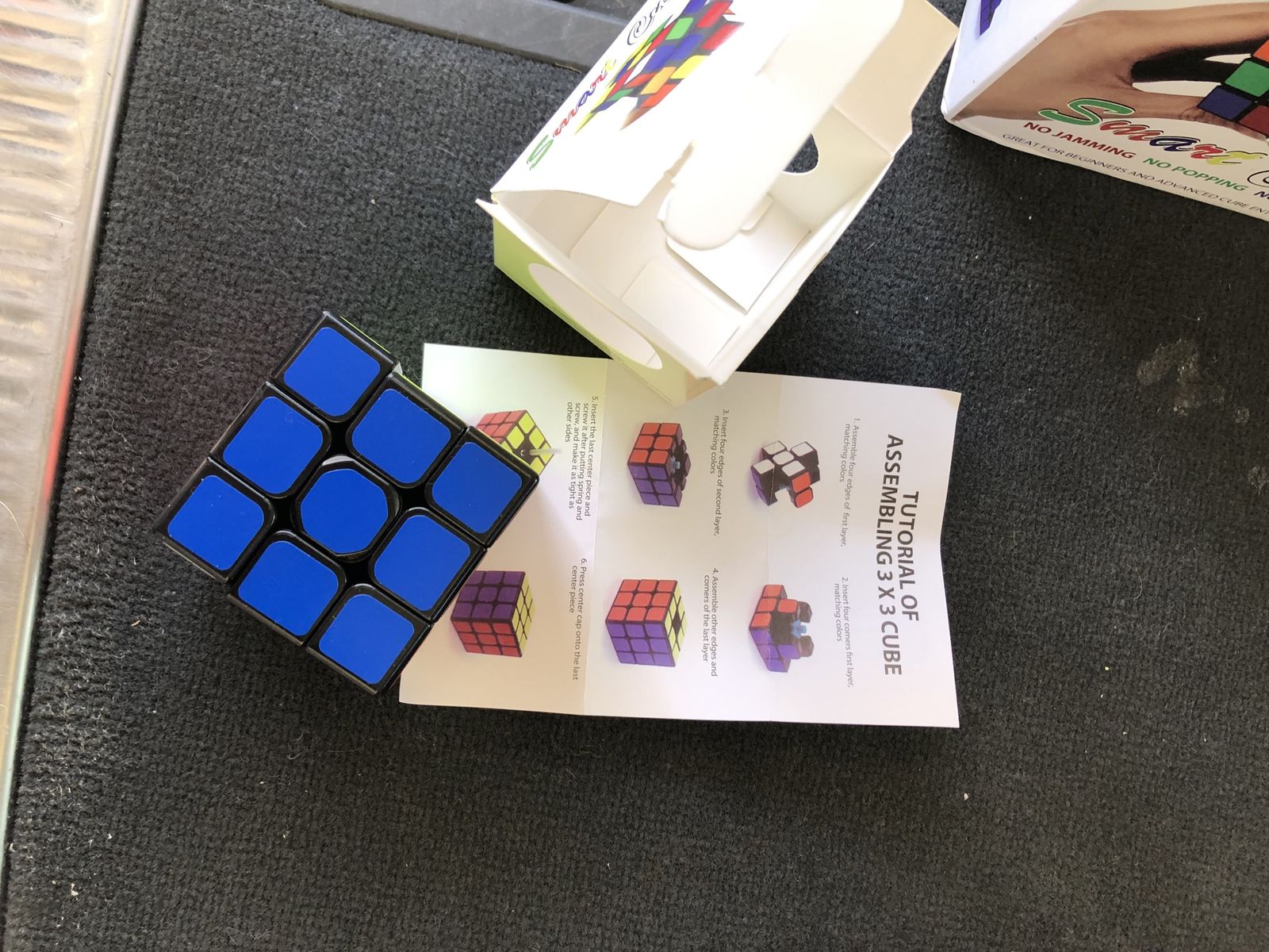 Smart Cube 3x3 Speed Cube Puzzle - Anti-pop, Anti-sticking, Smooth Turning Brain Teaser