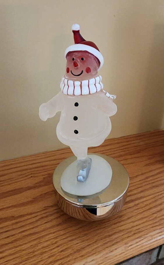 Skating Snowman Music Box