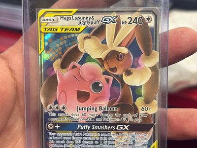 Pokemon TCG Mega Lopunny & Jigglypuff GX Tag Team Card, Ultra Rare, 165/236