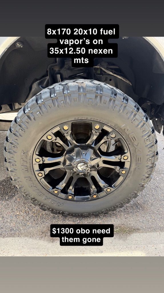 8x170 20x10 fuel vapor on 35x12.50 nexen