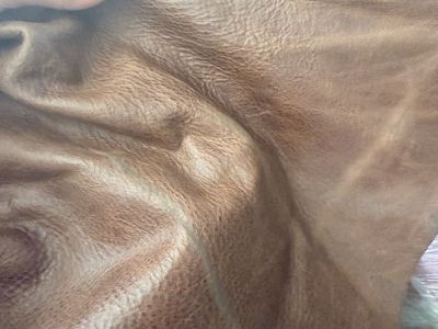 New. 8x8 Genuine Brown Distressed Leather Cowhide- Craft & Repair Material