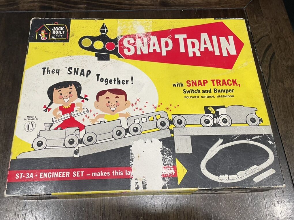 Jack Built Toys: Wooden Snap Train Vintage
